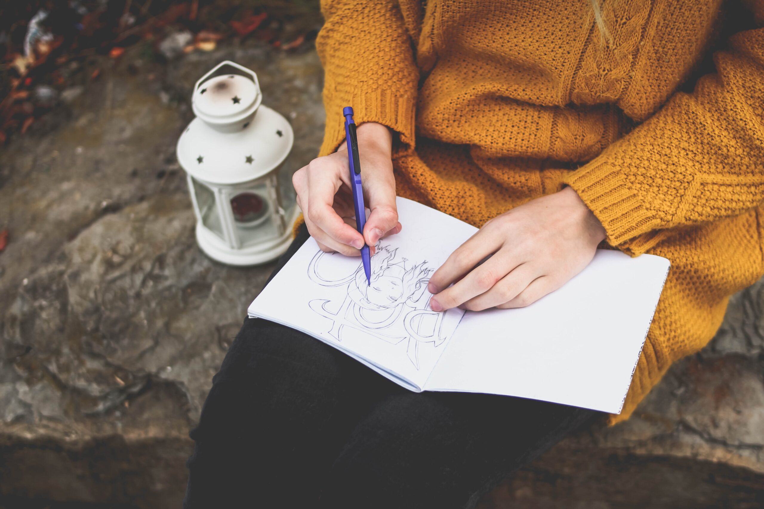 Artwork sketch for art therapy